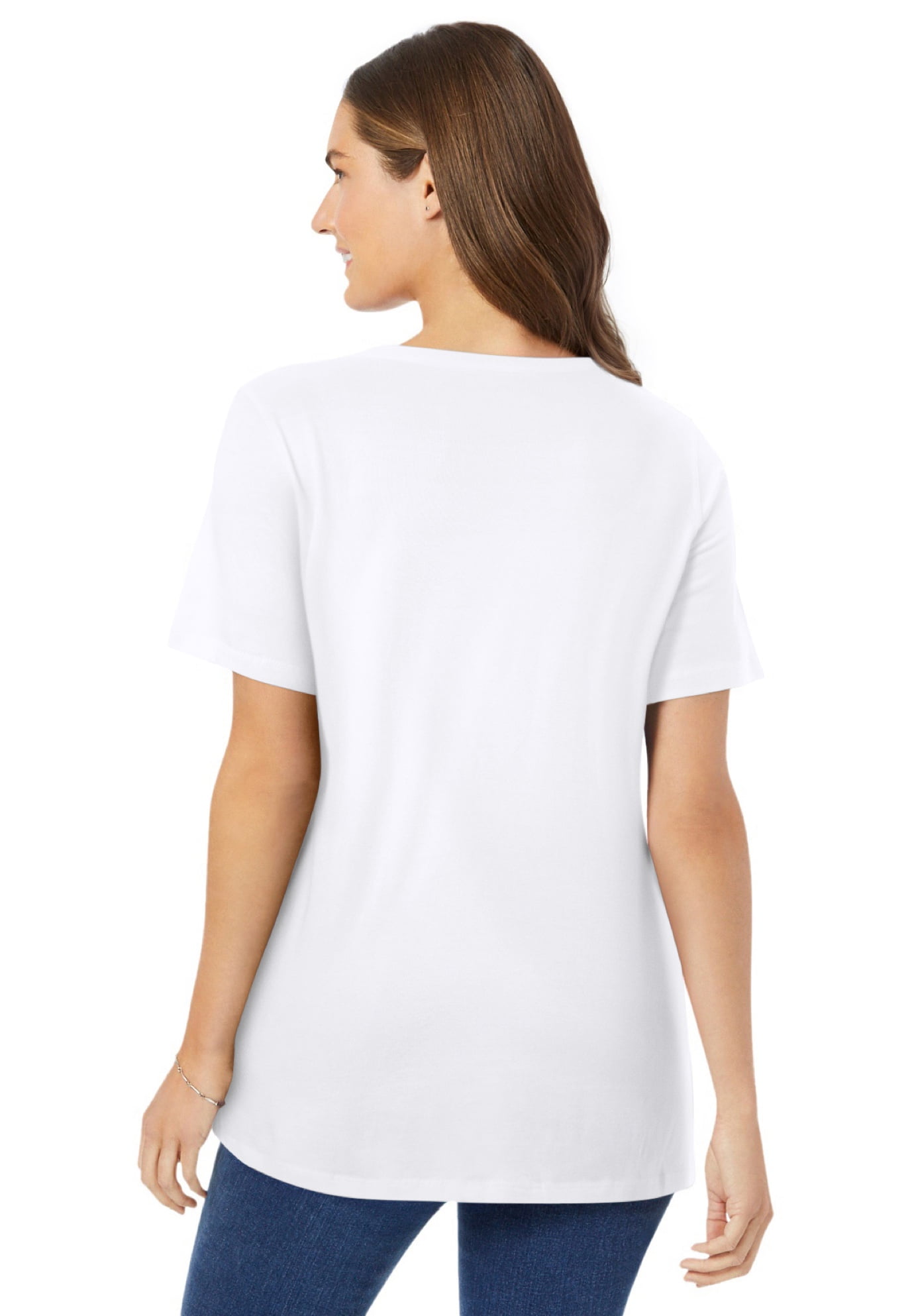 Plus Size Perfect Short-Sleeve V-Neck Tunic - image 2