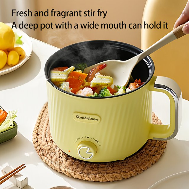 RYPFOEWBN Dormitory household multifunctional electric cooker, integrated non-stick liner, easy to clean, 110V US standard plug, easy to cook noodle soup and vegetables