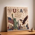 thumbnail image 2 of 250th Anniversary 3D Beaded DIY Kit, 4th of July Patriotic Bead Art White and Blue 3D Beaded Kit, Pearl Art Painting Kits with Frame Home Decor Craft Gift with Flag and Eagle, 2 of 5