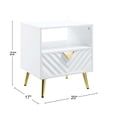 thumbnail image 3 of Mesa auxiliar Table Simple Relax de madera con almacenamiento, color blanco, 3 of 5