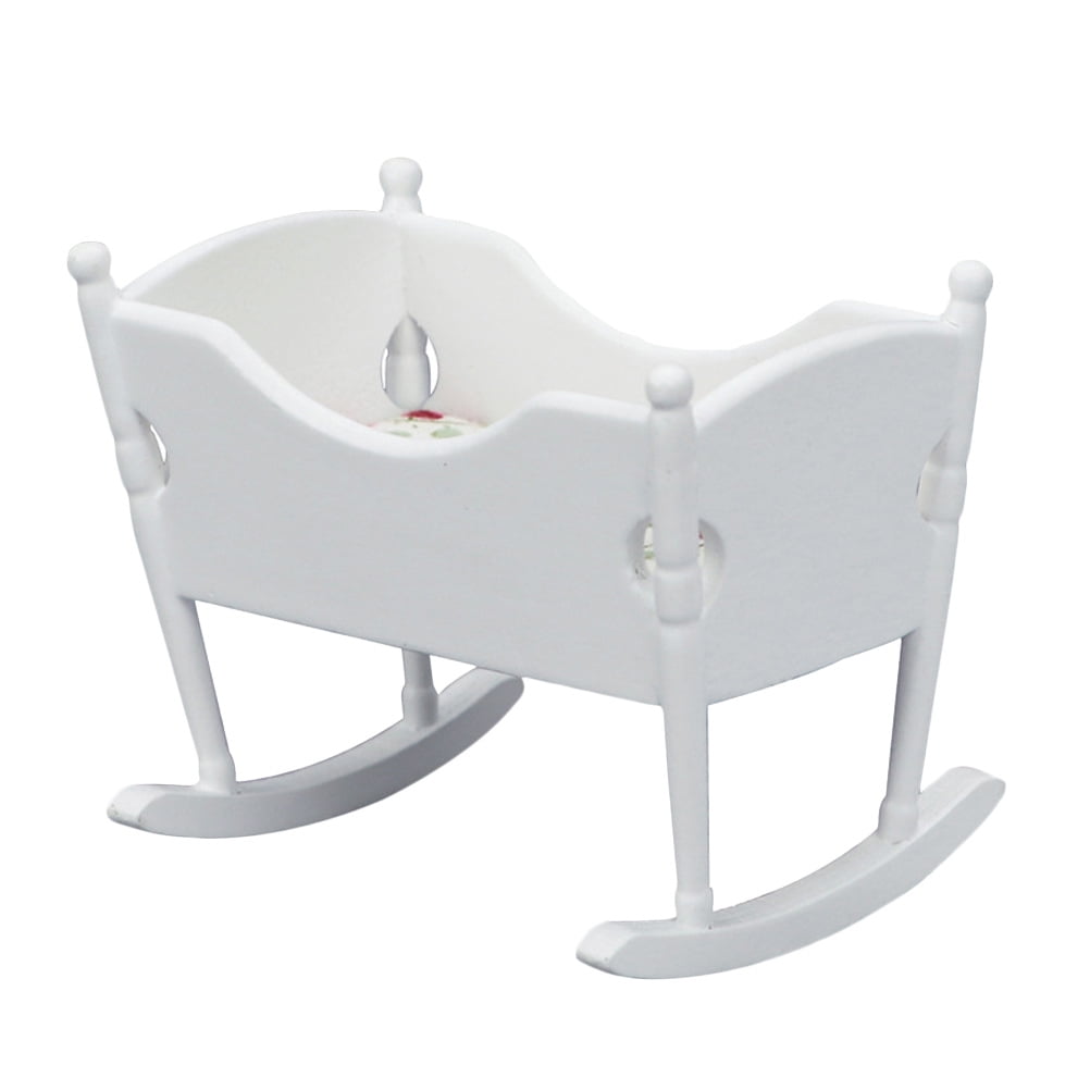 1Pc Mini Cradle Plaything Child Small cradle Model for Dolly House White Walmart