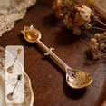 thumbnail image 1 of Vintage Jewel Handle Dessert Spoon - Stainless Steel Spoon for Ice Cream, Pudding, Coffee & Tea, 1 of 6