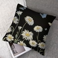 thumbnail image 7 of Shangniulu  Spring Pillow Covers Set of 2 Set of 2 Daisy Flowers Throw Pillowcase Black Home Sofa Bedroom Living Room Holiday Cushion Case Farmhouse Decorations White, 7 of 7