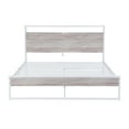 thumbnail image 6 of Zarler Queen Size Platform Bed Frame with Wooden Headboard and Footboard Heavy Duty Metal Platform Mattress Foundation White Frame, 6 of 10