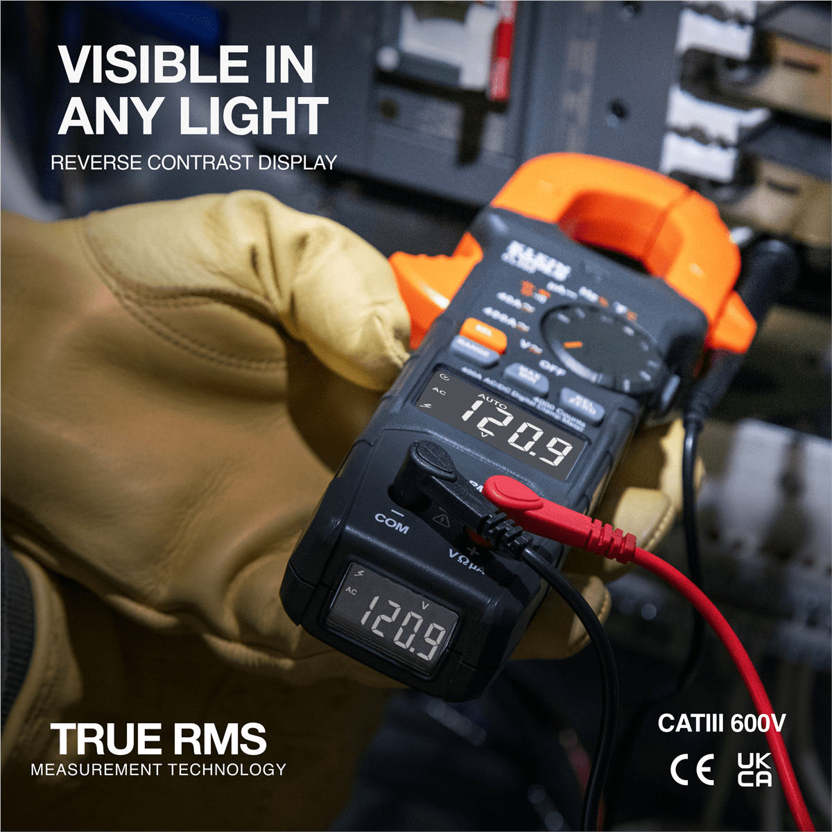 Klein Tools 400A AC/DC Dual-Display Auto-Ranging Digital Clamp Meter
