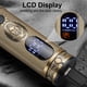 thumbnail image 3 of Cortador de vello nasal y rasurador facial recargable USB, pantalla LCD, cuerpo metálico, diseño ergonómico, bronce, 5W, batería de litio 400mAh, 120 minutos de uso, cable USB incluido, ideal para un, 3 of 6