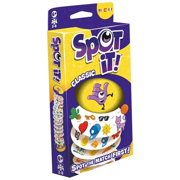 Zygomatic - Spot It - Dobble - Classic - Eco - New 2024 - Internationnaly Known Fun With New Design - Fast Paced - Easy to Learn - Fun Games For Kids and Adults - Family Game Night - For Years 6+ 15 M, SPOT IT! / DOBBLE - CLASSIC (BLISTER-ECO ML)