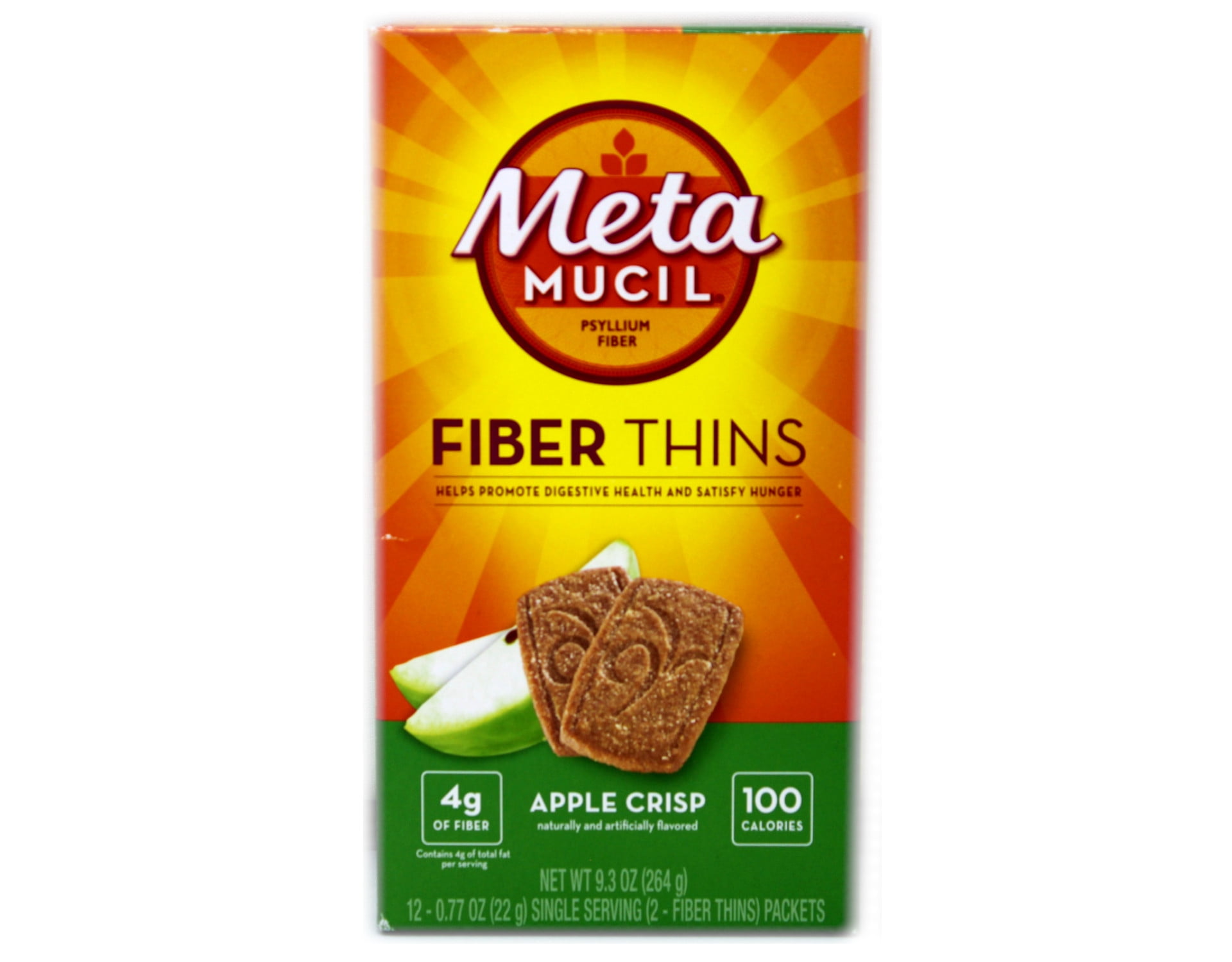 Metamucil MultiGrain Fiber Wafers, Apple Crisp 12 Packets Each