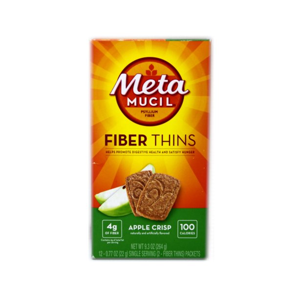 Metamucil MultiGrain Fiber Wafers, Apple Crisp 12 Packets Each