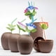 thumbnail image 2 of Decoraciones para cenas hawaianas, vasos de coco con tapas, vasos de plástico no tóxicos de grado alimenticio con pajitas flexibles para eventos tropicales (juego de 6 colores surtidos), 2 of 8