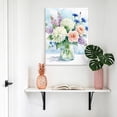 thumbnail image 4 of Canvas Wall Art Hydrangea Flowers Lavender Rose Canvas Art Print Bouquet Farmhouse Pictures Wall Decor for Living Room Bedroom Artwork Decorations Stretched Framed Ready to Hang 20"x24", 4 of 9