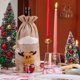 thumbnail image 5 of Reusable Christmas Wine Bottle Bag Fabric Drawstring Santa Snowman Holiday Party Decoration Gift Packaging for Festive Gatherings, 5 of 6