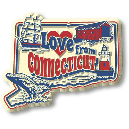 

Love from Connecticut Vintage State Magnet by Classic Magnets