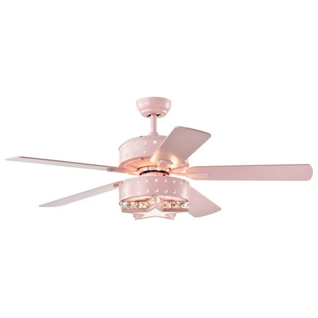 Funder 52 Inch Pink Star Crescent Childrens Room Lighted