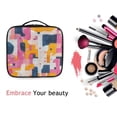 thumbnail image 6 of FORMRS Travel Makeup Bag Large Capacity Train Case Cosmetic Organizer with Adjustable Dividers, Art Geometric, 6 of 8