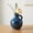 Blue - 6-6 Inch, variant on Black Ceramic Vases Home Decor- 6 Inch Small Modern Decorative Vase With Handle  Decor Table Mantle Fireplace Living Room Bathroom Wedding Centerpiece
