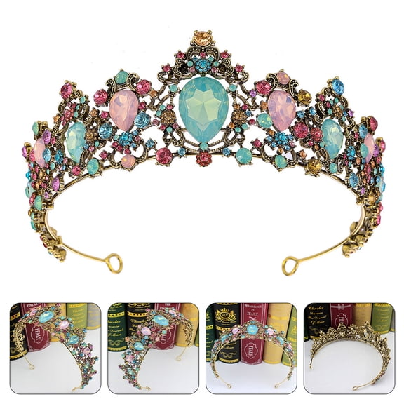 PBPBOX Crowns for Decoration Simple Beauty Crown Headdress 1 PCS