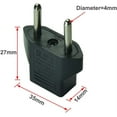 thumbnail image 4 of Simyoung 2x US USA to European Euro EU Travel Charger Adapter Plug Outlet Converter, 4 of 7