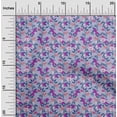 thumbnail image 2 of oneOone Rayon Dusty Blue Fabric Florals Fabric For Sewing Printed Craft Fabric By The Yard 56 Inch Wide, 2 of 4