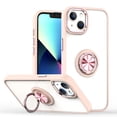 thumbnail image 2 of Ring Case Compatible with Apple iPhone 14 Pro (6.1") Magnetic Ring Stand Holder Hybrid Thick Chromed Kickstand Color Frame Soft TPU + Hard PC Cover [ Rose Gold ], 2 of 4