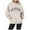 Beige, variant on Women's Letter Printed Round Neck Pullover Street Long Sleeve Pullover Hoodie Winter Jacket Zip up Tunic Hoodie Sweatshirts for Women with Hoodie Womens Hoodie Zip up Womens plus Sweatshirts