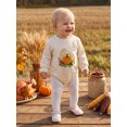 thumbnail image 3 of Cjfdfy Newborn Baby Boy Girl Thanksgiving Fall Outfit Baby's 1St Thanksgiving Fall Winter Outfit Pumpkin Harvest Embroidery Long Sleeve Romper 0-18M, 3 of 9