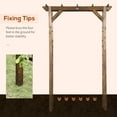 thumbnail image 5 of Outsunny 85" Wooden Garden Arbor for Wedding and Ceremony, Outdoor Garden Arch Trellis for Climbing Vines - Carbonized, 5 of 10