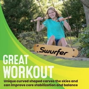 Swurfer Treeskate Undawadda Stand Up Skating Swing, Wooden Outdoor Swing for Kids and Adults