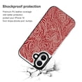thumbnail image 2 of Compatible with iPhone 11 12 13 mini 14 15 16 Pro Max Plus Wallet Case with Card Holder, PU Leather Kickstand Card Slots Case ( Red Line Heart Pattern, iPhone 15 Pro Max), 2 of 7
