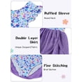 thumbnail image 6 of Aideaone Ballet Leotard for Girls Toddler Dance Dress Outfit with Skirt Ruffle Sleeve 3-8Y, 6 of 7