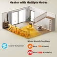 thumbnail image 5 of Goldensoil 1500W/750W Portable Electric Space Heater for Indoor Use,2-in-1 Fast Heating Heater & Fan, Black, 5 of 11