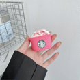 thumbnail image 2 of Funda protectora con diseño de dibujos animados en 3D para adaptador de corriente USB-C de 20 W de Apple y cable de carga rápida para iPhone de 20 W (taza de helado rosa), 2 of 5