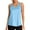 Blue, variant on Women's Racerback Mesh Yoga Tank Top - Polyester/Spandex, Workout Clothes - US Sizes 4-12