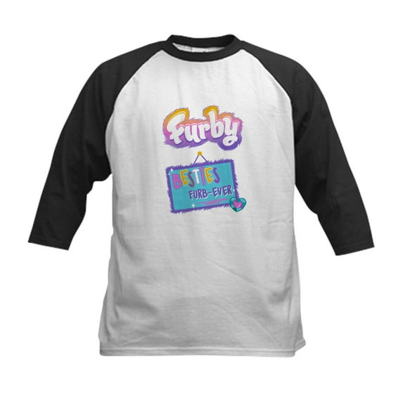 CafePress - Besties Furbever Kids Baseball T Shirt - Kids Cotton Baseball Jersey, 3/4 Sleeve Shirt