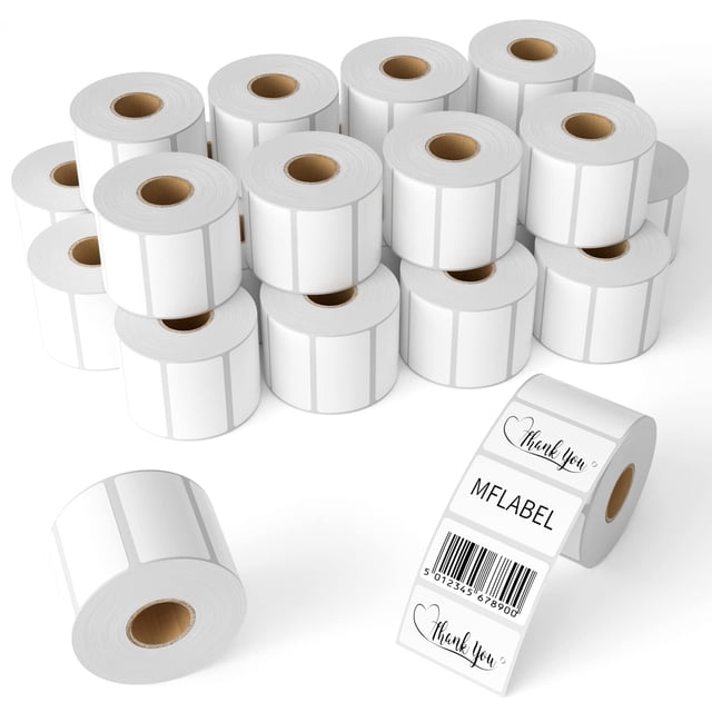 Etiquetas de envío MFLABEL Direct Thermal de 2,25 x 1,25 pulgadas, 24 rollos