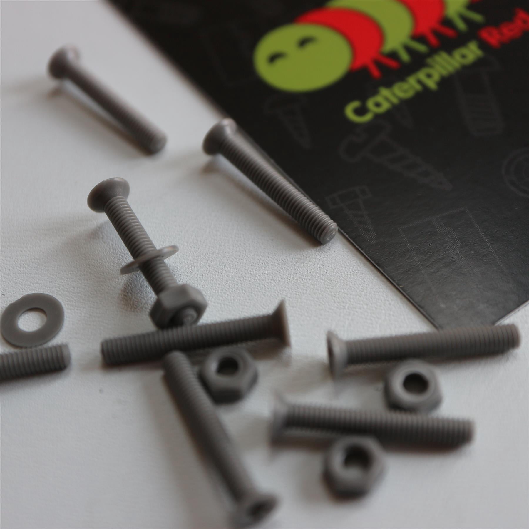 20 x Grey Countersunk Screws Polypropylene (PP) Plastic Nuts and Bolts, Washers, M3 x 20mm, Anti-Corrosion, Chemical Resistant, Gray, (3/32 x 25/32 in)