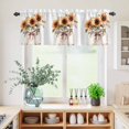 thumbnail image 5 of 3 Piece Kitchen Curtains and Valances Set Summer Floral Cafe Curtains 24 Inch Length Vintage Spring Watercolor Sunflowers in Vase Valance & Tier Curtain for Living Room Bedroom 54"x18"+27"x24"*2, 5 of 6