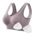 thumbnail image 4 of FNFYFH Womens Sports Bras Plus Size Breathable Wireless Bra 2025 Soft Comfort Full-coverage Seamless Bras Lightly Bralette Underwear with Adjustable Bra Clearance Deals, 4 of 4