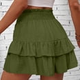 thumbnail image 4 of Flowy Shorts for Women Summer Elastic High Waist Ruffle Tiered Clothes Casual Boho Comfy Skirt Shorts, 4 of 5