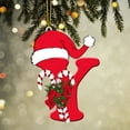 thumbnail image 2 of Christmas 26 Letter Ornaments, Tree Decoration Christmas Alphabet Shaped Tree Hanging Pendant for DIY Craft (Y), 2 of 6