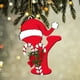 thumbnail image 1 of Colgante de árbol de Navidad de acrílico 2D con letras | Juego de 26 adornos con iniciales del alfabeto para decoración navideña, 1 of 6