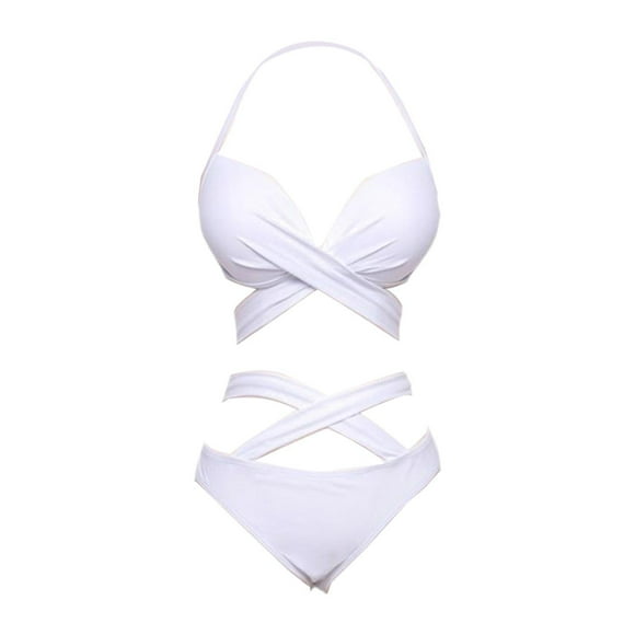 Mujeres Bikini Set traje de baño elegante Triángulo Femenino Femenino Femenino Doble Doble encaje hacia atrás para salones de piscina de natación