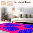 thumbnail image 2 of ODIKA 5'x7' Machine Washable Non-Slip Area Rug, Tropical Palm Fronds Sunset Horizon Design High Traffic Rug with Pad, Pink, 454715, 2 of 8