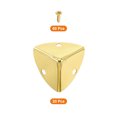 thumbnail image 3 of 20 Pcs Metal Edge Guard, 23mm Decorative Box Corner Cover, Furniture Corner Edges Protector with Mounting Screws, Light Gold, 3 of 6