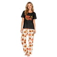 thumbnail image 3 of Family Matching Halloween Pajamas Set - 2 piece Halloween Short Sleeve Top and Pants Outfit,Cartoon Spooky Theme Halloween Pajamas for Family Photos for L Pjs, 3 of 8