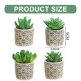thumbnail image 2 of Uds. De suculentas de simulación, bonsái, pequeños adornos creativos, flores en maceta de cemento, plantas verdes artificiales, 2 of 5