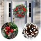 thumbnail image 5 of Guirnalda de Navidad, Guirnalda de Puerta Navidad Guirnalda de decoración de Navidad Guirnalda de Navidad con Bolas Guirnalda de Navidad Hecha a Mano Guirnalda de decoración, 32CM Adepaton LN-0833, 5 of 7