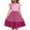 Pink #01, variant on Nmnitkp Girl Dresses Cute Children's Summer Girl Dress Color Blocked Double-Layer Pleated Sleeve Dress Purple,5 Years