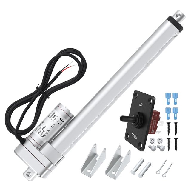 HLONK Linear Actuator 12V with Controller 6" 3000N/660lbs Stroke Electric Actuator 5mm/s Motion Actuator Heavy Duty with Reverse Polarity Switch Controller