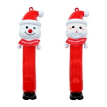 RUIG Christmas LED Light up Tubes Toys Sensory Fidget Stretch Tubes Santa Snowman Glow Tubes Pull and Stretch Toys for Christmas Party Favors, Fun Telescopic Tube